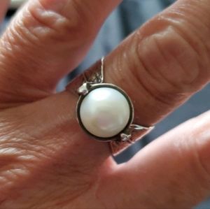 Gorgeous Pearl Silpada Ring Size 8